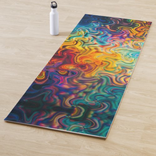 Multicolored Spun Glass Pattern Yoga Mat