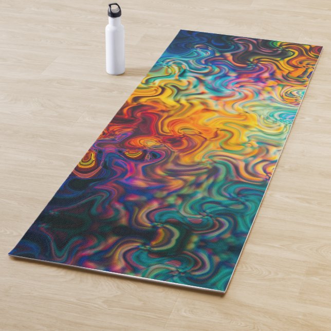 Multicolored Spun Glass Pattern Yoga Mat (In Situ)