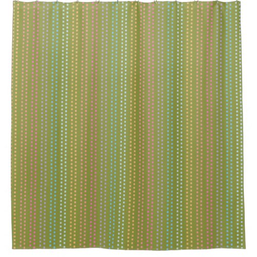 Multicolored Square Pattern Shower Curtain