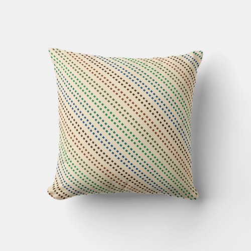 Multicolored Square Pattern Throw Pillow