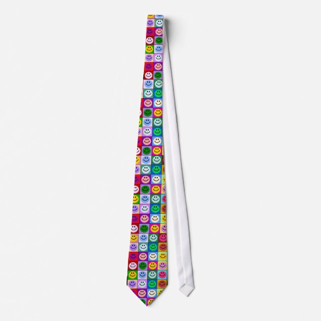 Multicolored Squares Neck Tie (Front)
