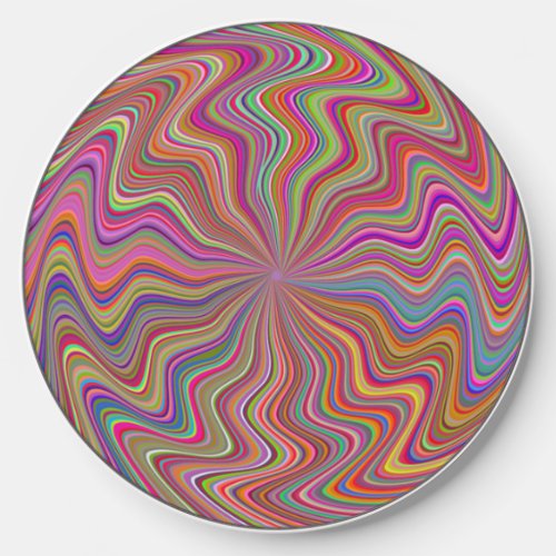 Multicolored Squiggles Design Wireless Charger