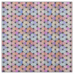 Multicolored stained-glass flower fabric
