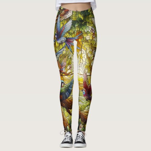 Multicolored stained_glass  leggings