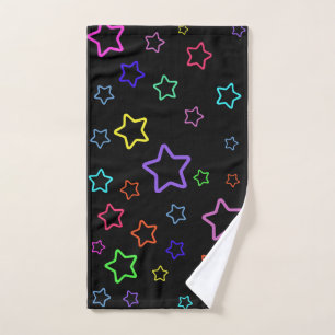 Multicolored Starry Night Hand Towel