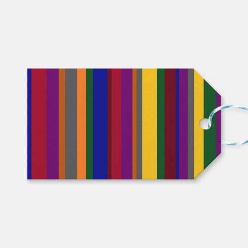 Multicolored Striped Gift Tag