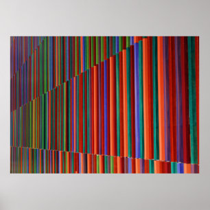 Multicolored striped illustration poster