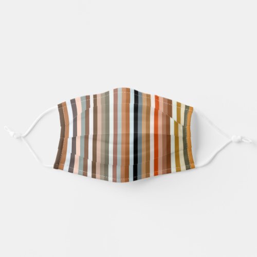 Multicolored Striped Pattern Adult Cloth Face Mask