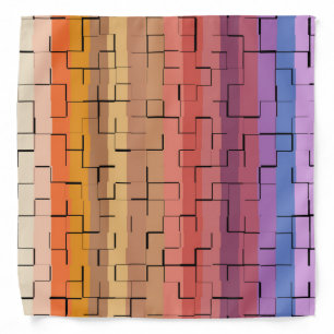 Multicolored Striped Pattern Bandana
