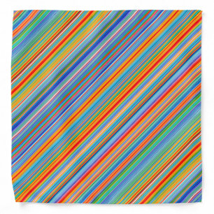 Multicolored Striped Pattern Bandana