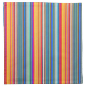 Multicolored Striped Pattern Cloth Napkin