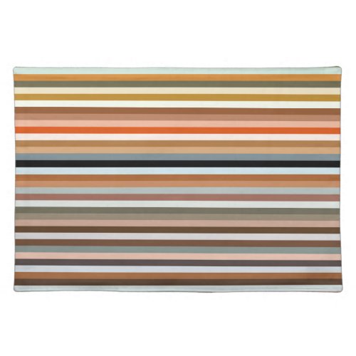 Multicolored Striped Pattern Cloth Placemat