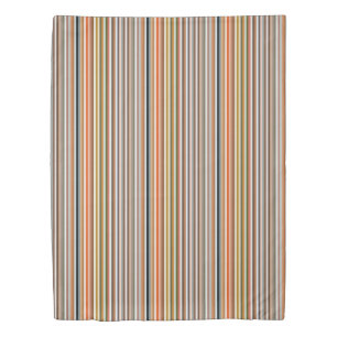 Multicolored Striped Pattern Duvet Cover