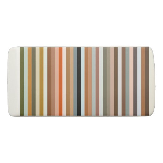 Multicolored Striped Pattern Eraser (Front)