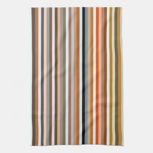 Multicolored Striped Pattern Kitchen Towel