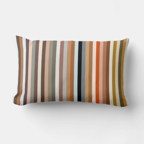Multicolored Striped Pattern Lumbar Pillow