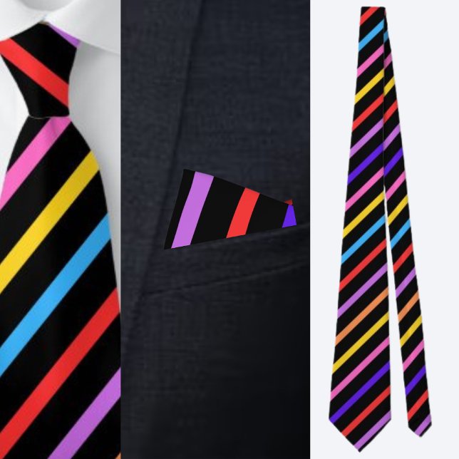 Multicolored Striped Pattern          Neck Tie (Creator Uploaded)
