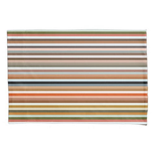 Multicolored Striped Pattern Pillow Case