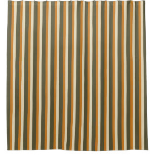 Multicolored Striped Pattern Shower Curtain