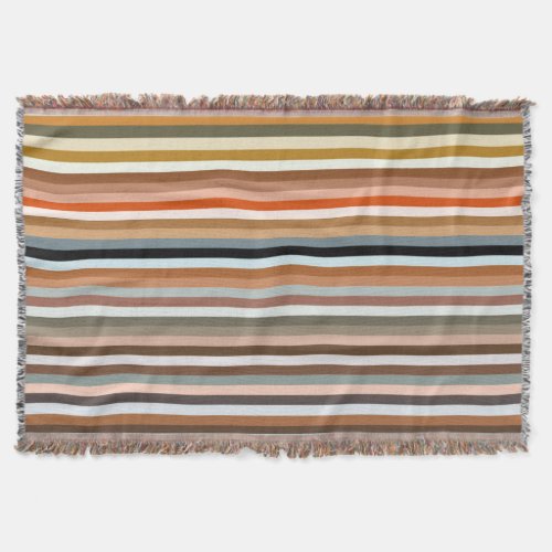 Multicolored Striped Pattern Throw Blanket