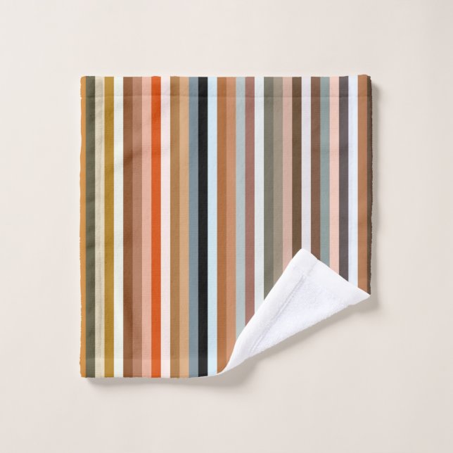 Multicolored Striped Pattern Wash Cloth (Wash Cloth)
