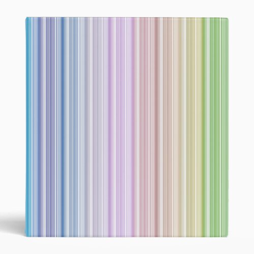 Multicolored Stripes 3 Ring Binder