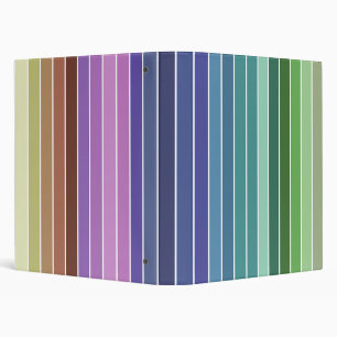 Multicolored Stripes 3 Ring Binder