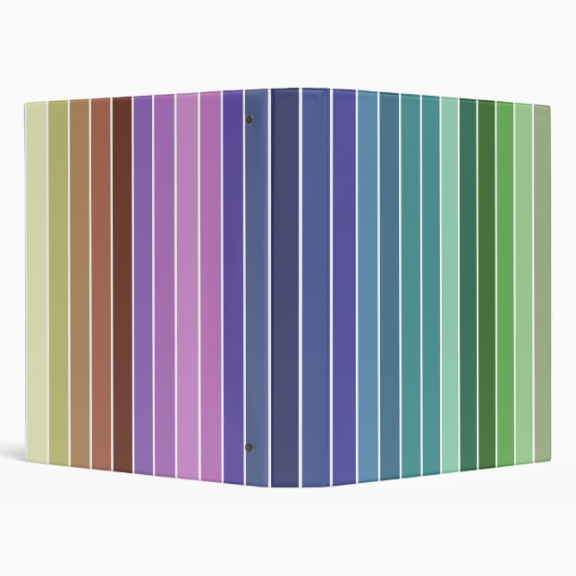 Multicolored Stripes 3 Ring Binder (Background)