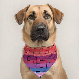 Multicolored Stripes Pet Bandana Collar