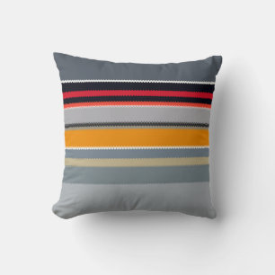 Multicolored Stripes Throw Pillow