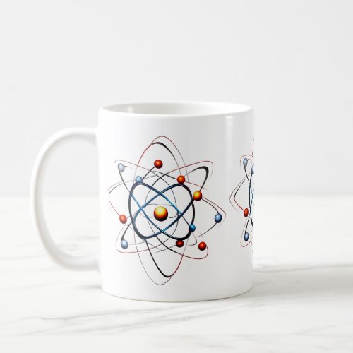 Multicolored Stylized Atom Touch of Vibrance Coffee Mug