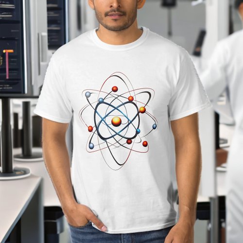 Multicolored Stylized Atom Touch of Vibrance T_Shirt