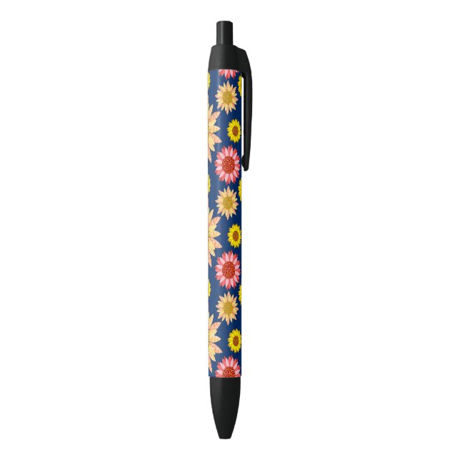 Multicolored sunflowers design pen (Bottom (Vertical))
