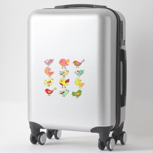 Multicolored Sweet Songbirds Thunder_Cove Sticker (Suitcase)