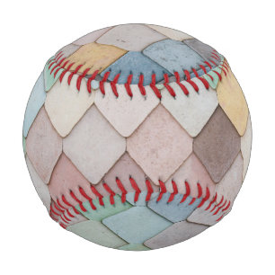 Multicolored Tiles Baseball
