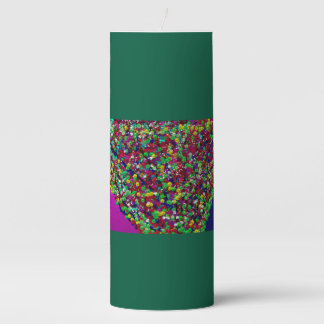 Multicolored Tree Between Worlds Pillar Candle