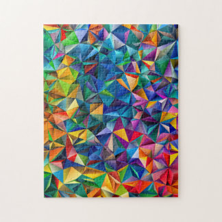 Multicolored triangle shapes jigsaw puzzle