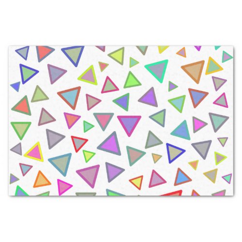 Multicolored Triangles Pattern Tissue Paper