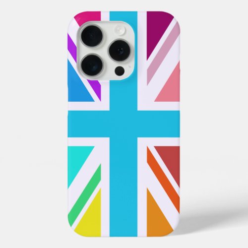 Multicolored Union JackFlag Design Case_Mate iPh iPhone 15 Pro Case