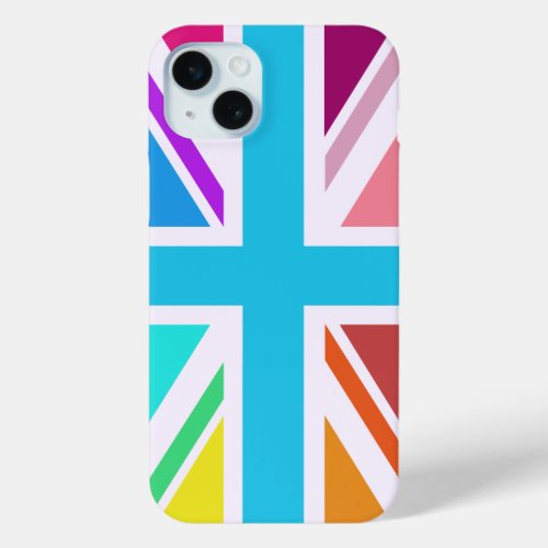 Multicolored Union JackFlag Design Case_Mate iPh iPhone 15 Plus Case