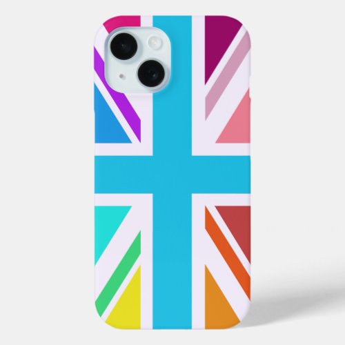 Multicolored Union JackFlag Design Case_Mate iPh iPhone 15 Case