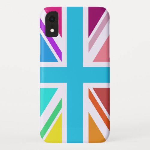 Multicolored Union JackFlag Design iPhone XR Case