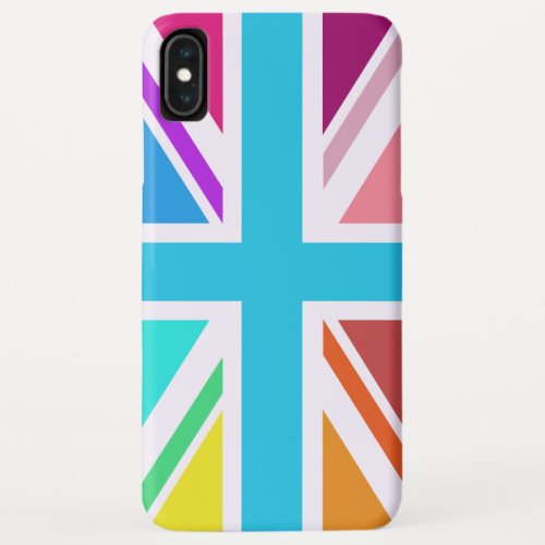 Multicolored Union JackFlag Design iPhone XS Max Case
