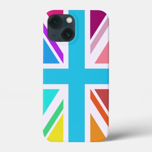 Multicolored Union JackFlag Design iPhone 13 Mini Case