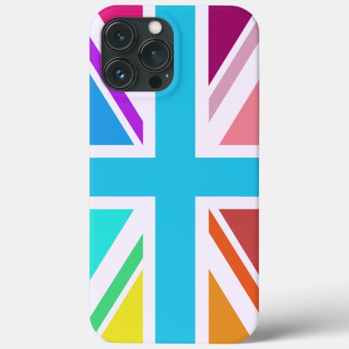 Multicolored Union JackFlag Design iPhone 13 Pro Max Case