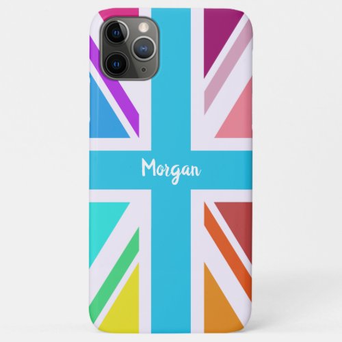 Multicolored Union JackFlag Design Custom iPhone 11 Pro Max Case