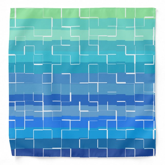 Multicolored Unique Striped Pattern Bandana (Front)