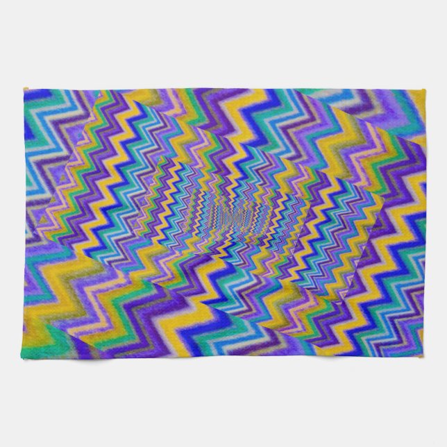 multicolored vortex on Kitchen Towel (Horizontal)