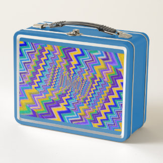 multicolored vortex on  metal Lunch Boxes