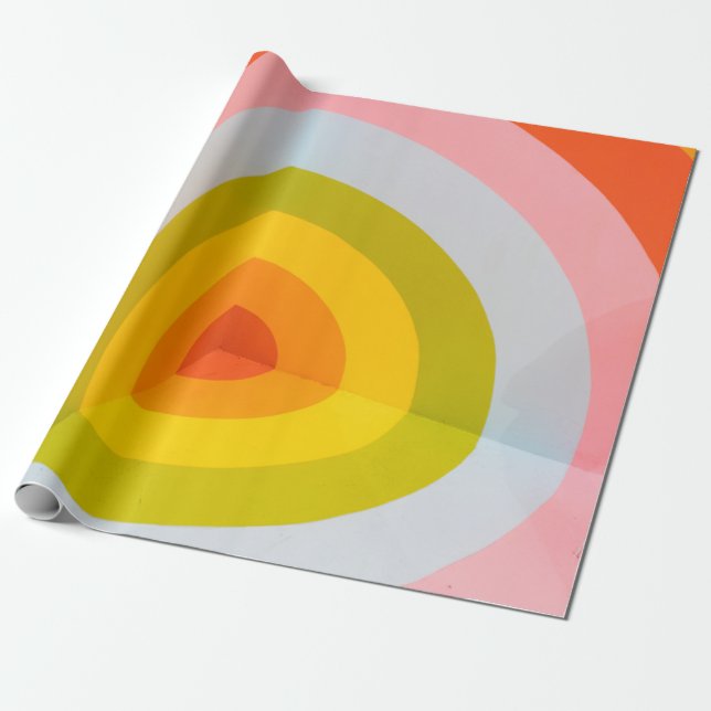 Multicolored wall art wrapping paper (Unrolled)